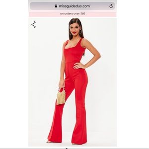Flare leg jumpsuit